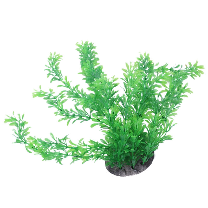 40cm Plastic Green Leaves Underwater Plants Decoration for Fish Tank Aquari K9S3