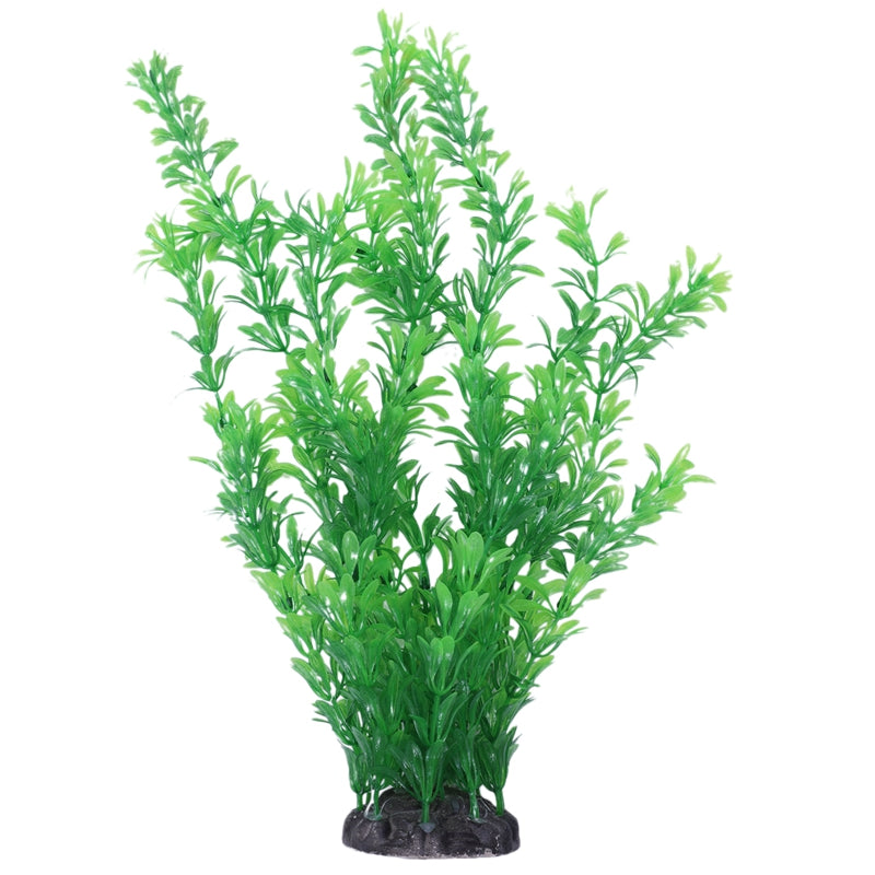 40cm Plastic Green Leaves Underwater Plants Decoration for Fish Tank Aquari K9S3