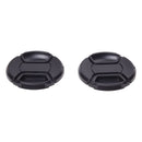 2 Pcs 62mm Plastic Clip On Front Lens Cap Cover Black for Camera E3N2