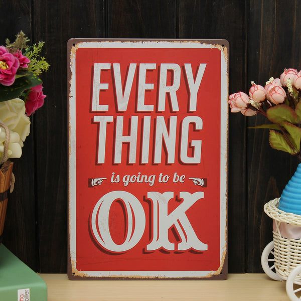 Incentive Sheet Metal Drawing Metal Painting Tin Shop Pub Home Wall Office Poster Sign