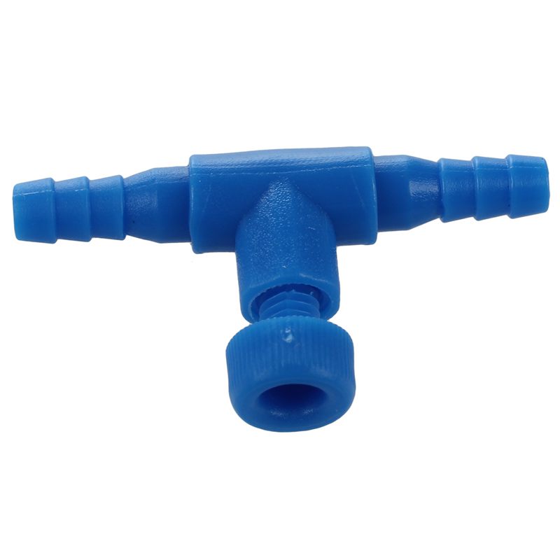 10 Pcs Blue Plastic 2 Way Aquarium Fish Tank Air Pump Control Valves T3V9