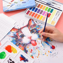 XIAOMI Ecosystem Deli 24/36 Colors Solid Watercolor Paint Set Metal Iron Box Hand Painted Watercolor Pigment Art Painting Tools Supplies 73876/73877