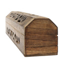 Mango Wooden Incense Stick Holder Burning Joss Box Inlay Cone Burner Ash Catcher