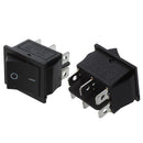 250V/15A 125V/20A AC ON/OFF DPDT Rocker Switch 2 Pcs
