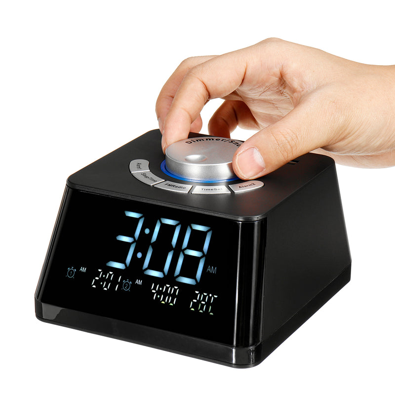 USB2.0 Five-level Dimming Radio Multi-function Electronic Digital Alarm Clock