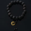 Wooden Buddhist bracelet beaded wrist sandalwood Y7D6
