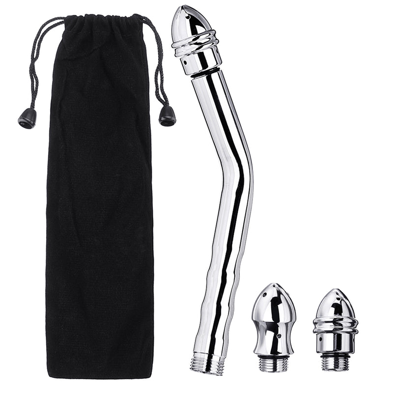 3 Cap Shower Head Nozzle Anal Vaginal Douche Health Cleaner Unisex Colonic Enema