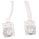 White Male 6P2C RJ11 Plug Telephone Fax Modem Line Cable, 14M for Landline