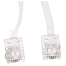White Male 6P2C RJ11 Plug Telephone Fax Modem Line Cable, 14M for Landline  J5R3