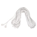 White Male 6P2C RJ11 Plug Telephone Fax Modem Line Cable, 14M for Landline