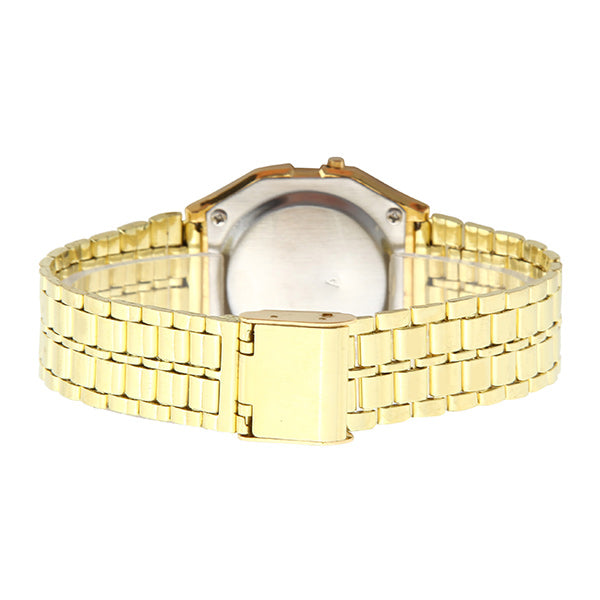 Men Fashion Digital Rectangle Dial Alarm Chronograph Alloy Band Sport Watch