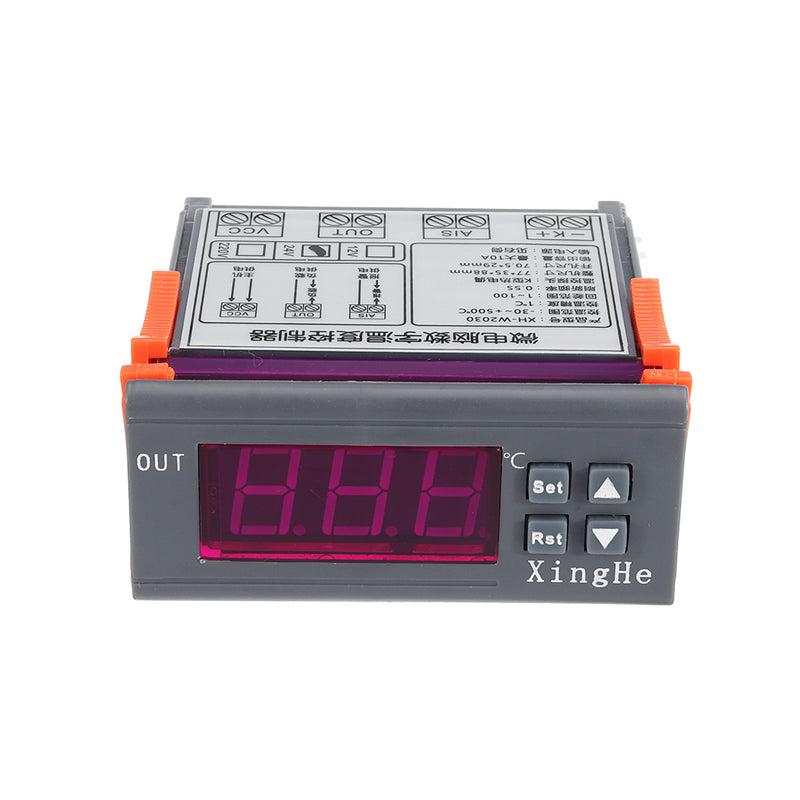 XH-W2030 Digital Thermostat Temperature Controller High Temperature Alarm K Input -30~999