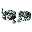 Road Bike Bicycle Cork Handlebar Bar Grip Wrap Tape + 2 Bar Plugs-Black & w
