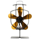 IPRee Black Fireplace 4 Blade Heat Powered Stove Fan komin Log Wood Burner Quiet Fan Heat Distribution Home Efficient  Eco Friendly