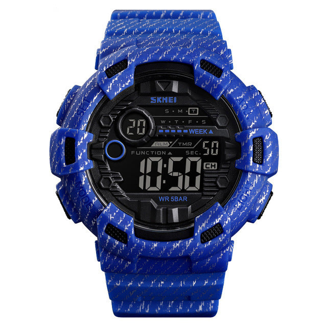 SKMEI 1472 Week Display Alarm Cowboy Waterproof Sports Digital Watch Men Watch
