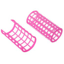 10 Pcs Hairdressing Hair Curling Tool Pink Plastic DIY Roller Curler W2J5