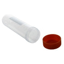 50 Pcs 50ml Round Bottom Centrifuge Tubes w Attached Caps Clear White Orang