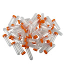 50 Pcs 50ml Round Bottom Centrifuge Tubes w Attached Caps Clear White Orang