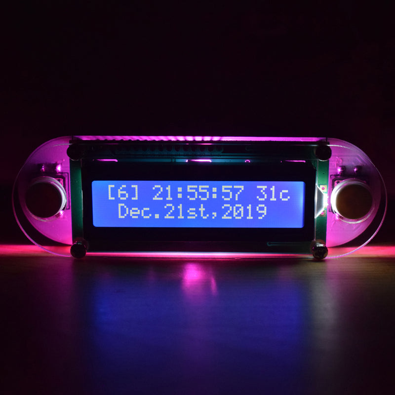 Geekcreit DIY Candlelight Effect LCD1602 Vibration Clock Kit