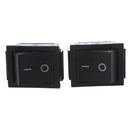 2 Pcs Black 4 Pins DPST On/Off Rocker Switch AC 250V/15A 125V/20A E7O4