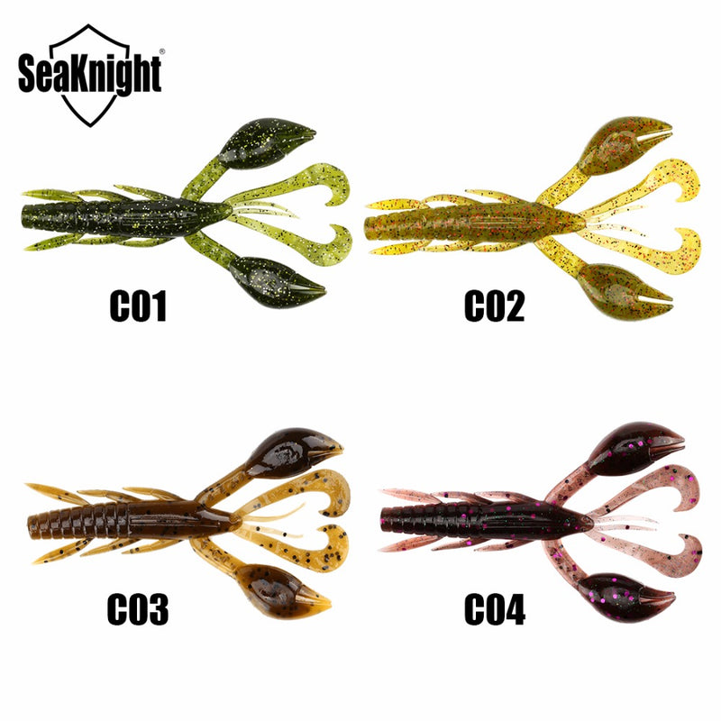 SeaKnight SL019 6pcs 10g 101.5mm/4'' Soft Fishing Lure Worm Swinging Tail Fishing Bait