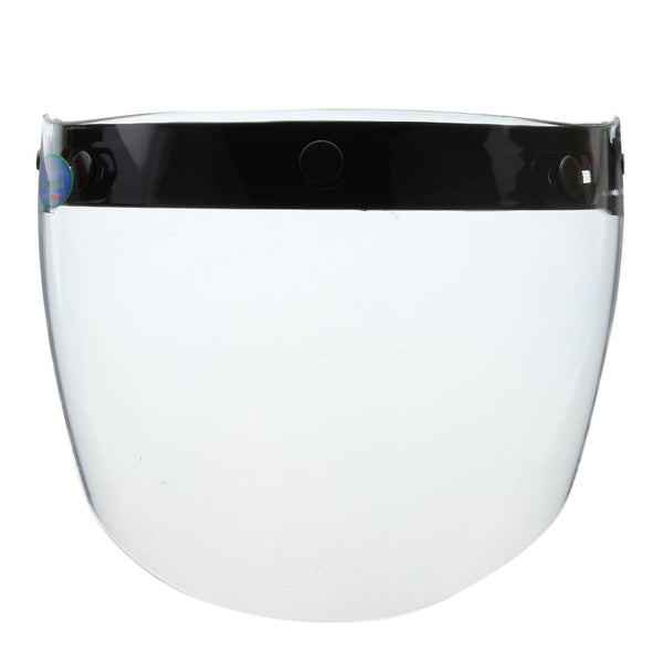 3 Snap Flip Up Visor Wind Shield Lens For Open Face Motorcycle Helmet