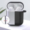 LINGCHEN LC-247 Portable Shockproof Dirtproof Soft Liquid Silicone Cover Wireless bluetooth Earphone Storage Case with Hook for AirPods 1 / AirPods 2