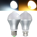 E27 B22 7W SMD 5730 PIR Infrared Motion+ Light Sensor 16 LED Light Bulb AC85-265V