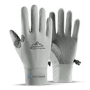 Touch Screen Full Finger Gloves Ice Silk Sunscreen Motorcycle Non-slip Gloves