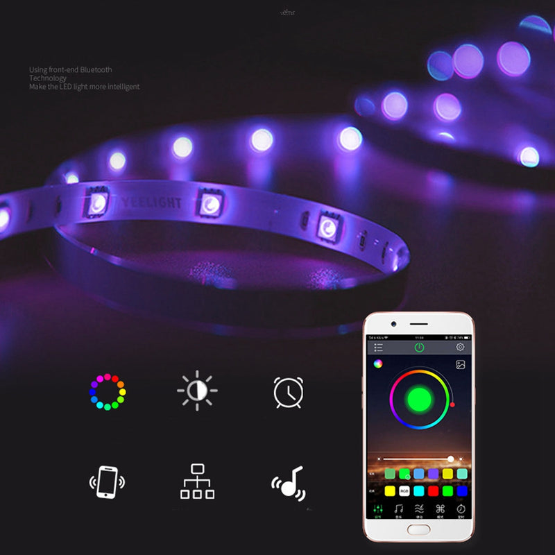 LUSTREON Max 30W Mini USB Power Supply bluetooth APP Smart RGB LED Strip Light Controller DC5V