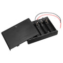 9V 6X AA Battery Holder Case Box Storage Slot w/ Wire Lead Cover Switch ON/OFF