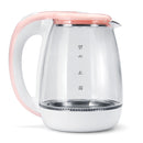 PINKBUNNY 1500W 1.8L Portable Stainless Steel Glass Travel Electric Kettle Fast & Safe