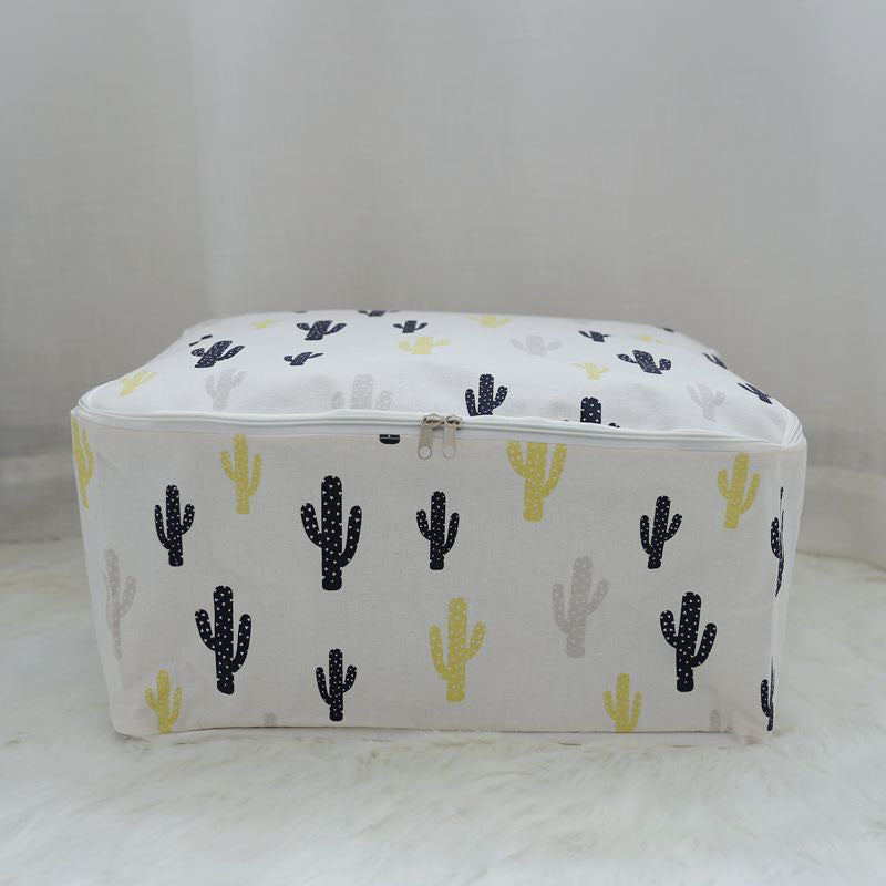 Honana Signature Cotton Storage Bag Portable Folding Organizer Quilt Bag Pouch Washable Container