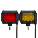 4Inch 12LED 24W Car Truck Off-road LED Work Light Bar Driving Fog Flood Beam Lamp Red Yellow