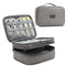 Boona 23cm*16cm Double Deck Digital Accessories Storage Bag U Disk Memory Card USB Cable Tablet Organizer Travel Bag