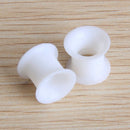 2 Pcs Gauge 10mm Silicone Tunnel Ear Plug Expander Stretcher (White) B6F3