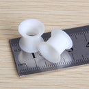 2 Pcs Gauge 10mm Silicone Tunnel Ear Plug Expander Stretcher (White) B6F3