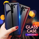 Bakeey Carbon Fiber Gradient Color Tempered Glass Protective Case for Xiaomi Redmi  Note 8 Pro