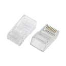RJ45,8P8C,CAT 5 Transparent Crimp Connector Plug , 100 Pieces Per Bag R4N7