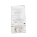 RJ45,8P8C,CAT 5 Transparent Crimp Connector Plug , 100 Pieces Per Bag R4N7