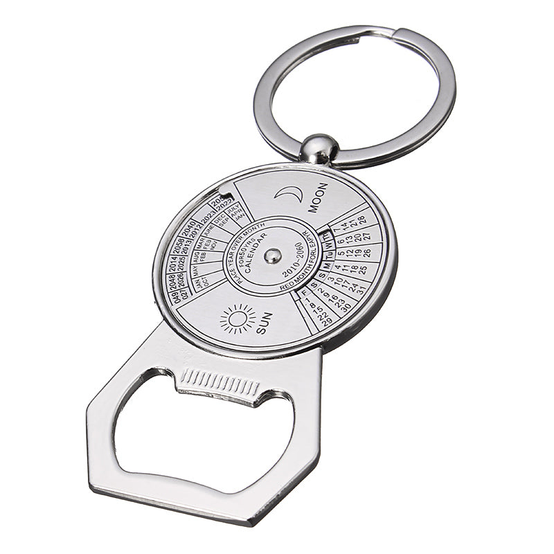 Multifunction Keychain Bottle Opener 2010 to 2060 Calendar Metal Key Chain