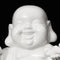 Peace Sign Laughing Hotai Statue Happy Sitting Hotai White Gloss Home Decorations