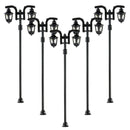 5Pcs/Set 1: 100 HO Scale LED Model Garden Lights Street Light Road Lamps 2-Head