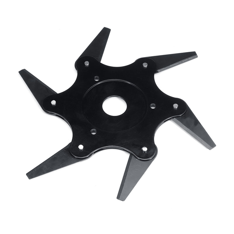 Upgraded Black 6 Teeth Blade Trimmer Head Grass Trimmer Brush Cutter Blade for Lawnmower