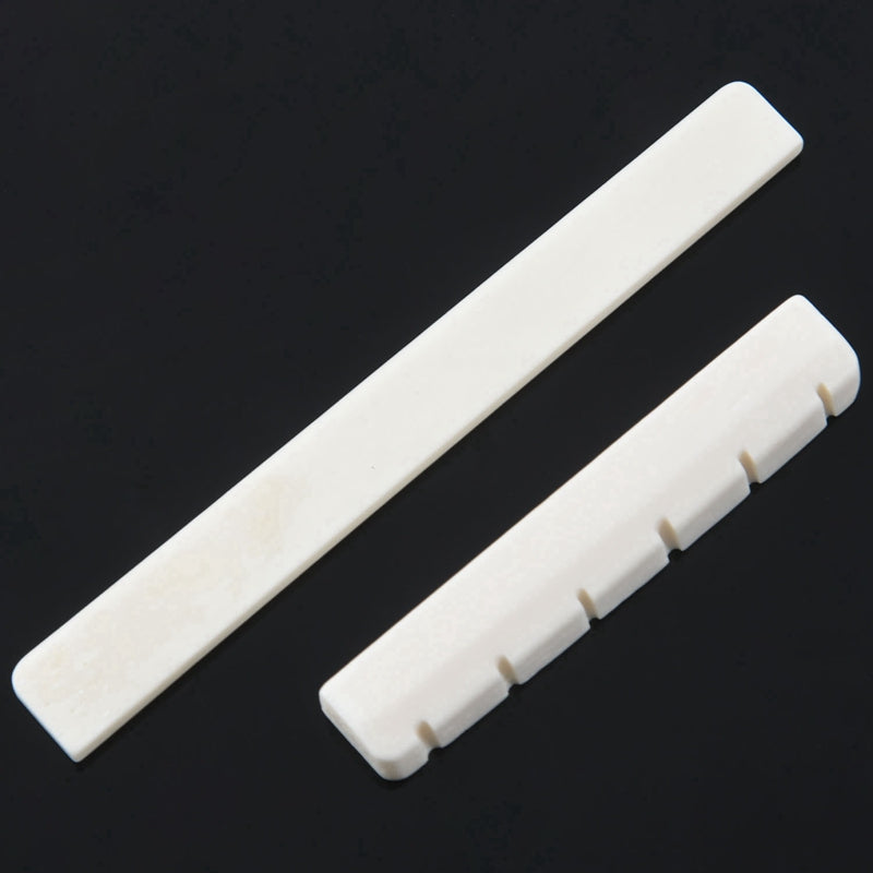 White Guitar Parts 6 String Classical Guitar Bone Bridge Saddle And Nut Set