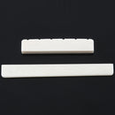 White Guitar Parts 6 String Classical Guitar Bone Bridge Saddle And Nut Set
