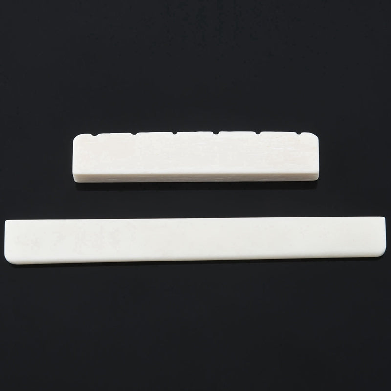 White Guitar Parts 6 String Classical Guitar Bone Bridge Saddle And Nut Set