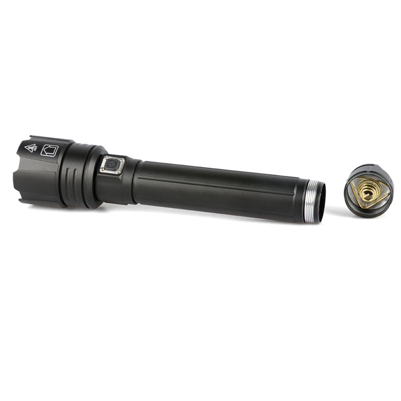 XANES XHP90.2 Zoomable Flashlight USB Charging 3 Modes IPX6 LED Light With 18650 Battery Charger USB Cable Battery Tube