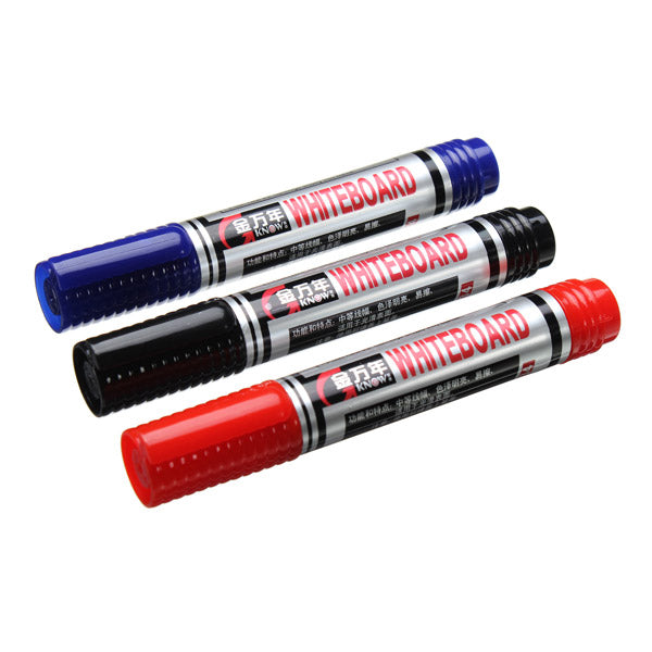 Genvana 3.5mm Marker Pen for White Board Add Ink Recycle Black Red Blue