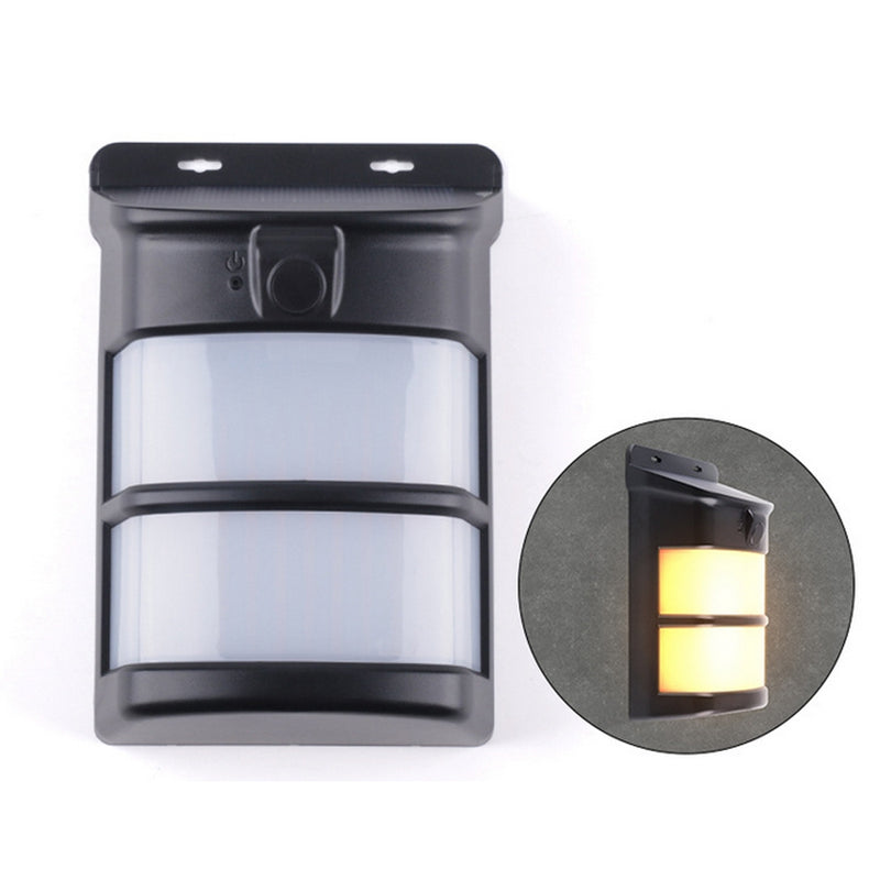 Solar Powered 75 LED Flame Effect Light-controlled Wall Light Waterproof for Outdoor Garden Yard